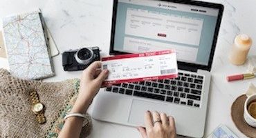 Air Ticket Booking Business Travel Trip Vacation Concept